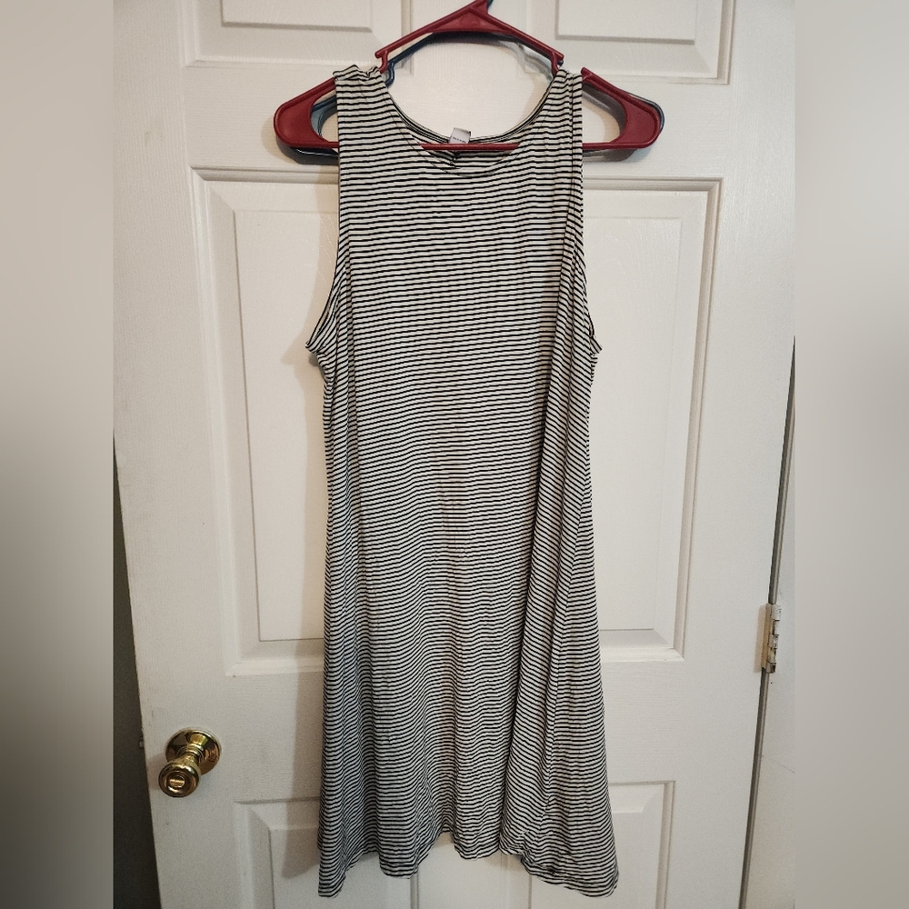 Old Navy Black and White Halter Sundress